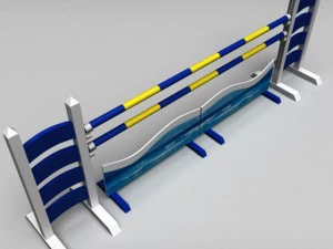 horse jump obstacle full pack 3D Model