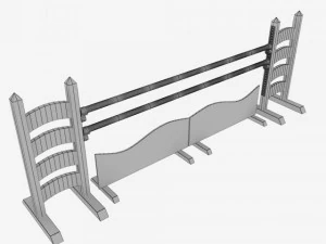 horse jump obstacle full pack 3D Model
