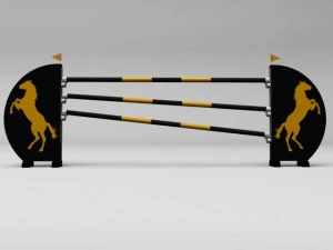horse jump obstacle full pack 3D Model