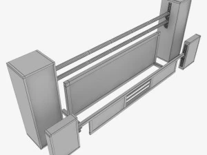 horse jump obstacle full pack 3D Model