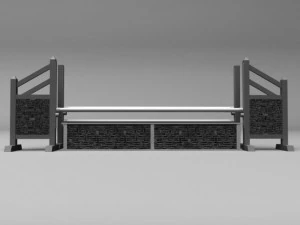 horse jump obstacle full pack 3D Model