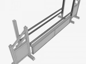 horse jump obstacle full pack 3D Model