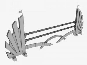 horse jump obstacle full pack 3D Model
