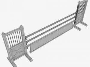 horse jump obstacle full pack 3D Model