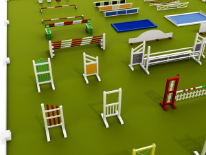 horse jump obstacle full pack 3D-Modell