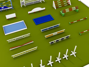 horse jump obstacle full pack 3D-Modell