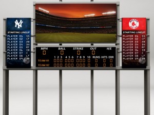 stadium baseball score board Model 3D