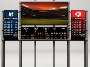 stadium baseball score board 3D Model