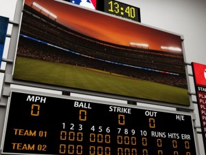 stadium baseball score board Model 3D