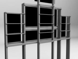 stadium baseball score board Model 3D