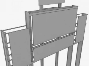 stadium baseball score board 3D Model