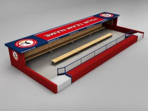 abrigo do est&aacute;dio de beisebol Modelo 3D