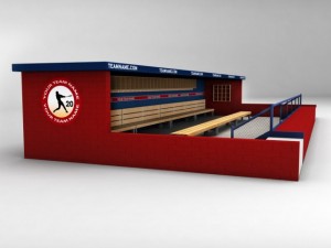baseball stadium dugout Model 3D