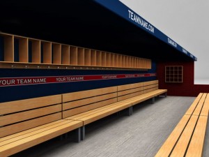 baseball stadium dugout Model 3D