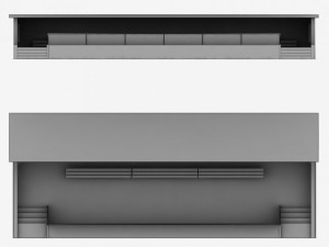 baseball stadium dugout Model 3D