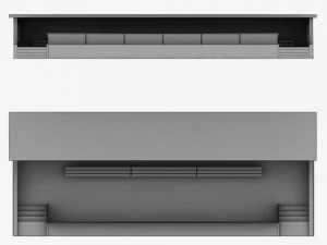 baseball stadium dugout 3D Model