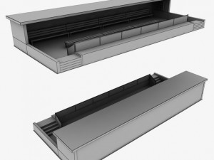 baseball stadium dugout Model 3D