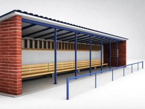 baseball stadium dugout bench 3D Model