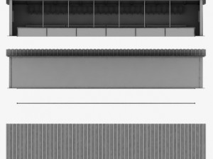 baseball stadium dugout bench 3D Model