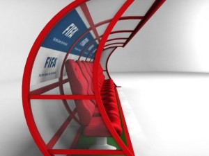 stadium seating reserve bench Modelo 3D
