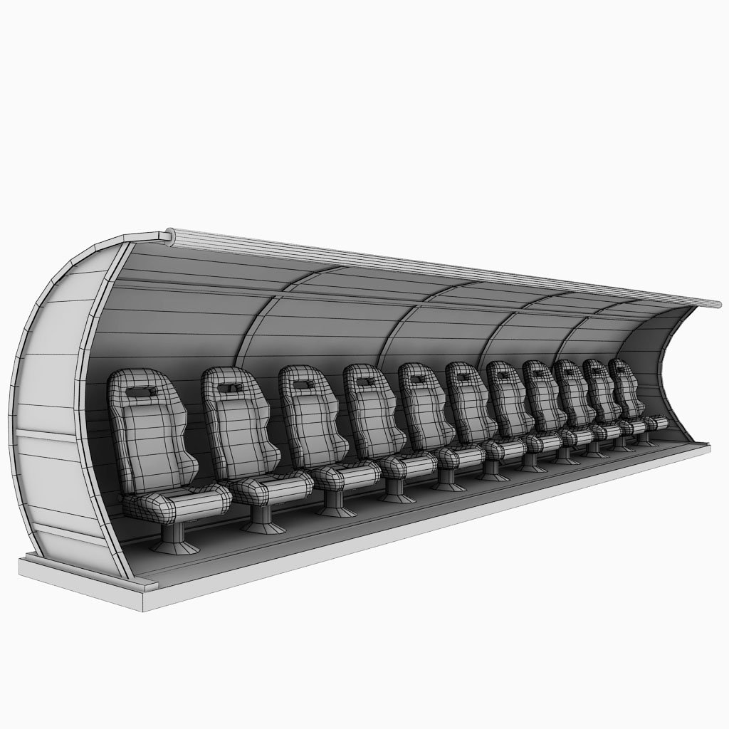 Stadium Seating Reserve Bench 3d Model In Sports Equipment 3dexport