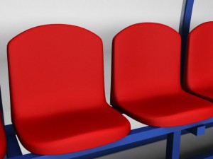 stadium seating reserve bench low 3D Model