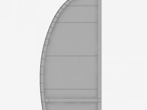 stadium seating reserve bench low 3D Model