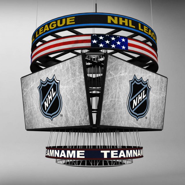 jumbotron squared scoreboard display 3D Model .c4d .max .obj .3ds .fbx .stl .blend 