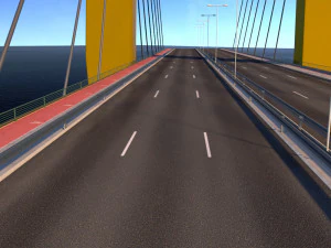 suspended water road bridge pack collection 3D Model