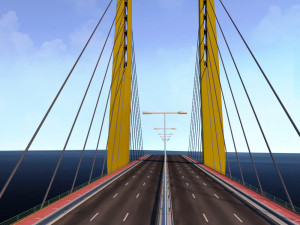 suspended water road bridge pack collection 3D Модель