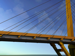 suspended water road bridge pack collection 3D Модель