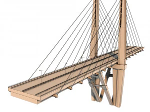 suspended water road bridge pack collection 3D Model