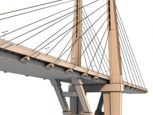 suspended water road bridge pack collection 3D Модель