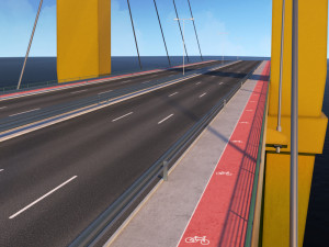suspended water road bridge pack collection 3D Модель
