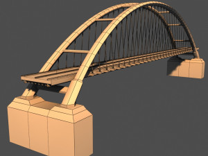 suspended water road bridge pack collection 3D Модель