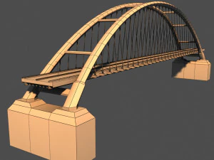suspended water road bridge pack collection 3D Model