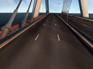 suspended water road bridge pack collection 3D Model