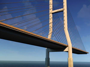 suspended water road bridge pack collection 3D Model