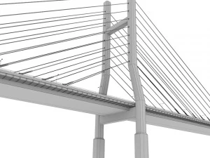 suspended water road bridge pack collection 3D Model