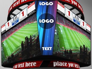 jumbotron scoreboard octagon 3D Model