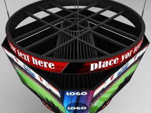 jumbotron scoreboard octagon 3D Model