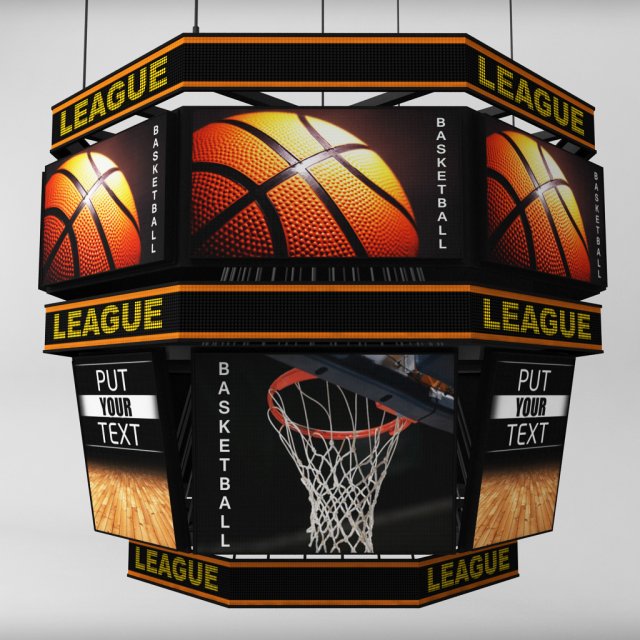 jumbotron scoreboard double Modello 3D .c4d .max .obj .3ds .fbx .stl .blend 