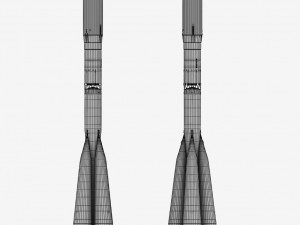 space launcher progress soyuz-fg 3D Model