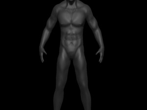male low poly ready with tattoos 3Dモデル