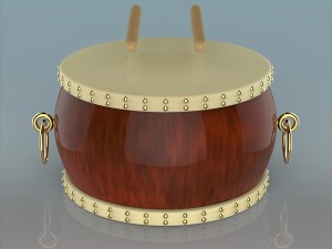 chinese drum Modello 3D