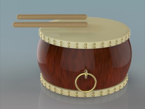 chinese drum Modelo 3D