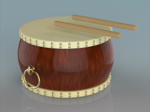 chinese drum Modelo 3D