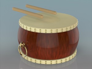 chinese drum Modelo 3D