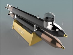 german manned torpedo neger Modello 3D