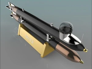 german manned torpedo neger 3D Model